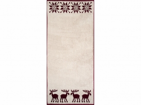 6с102.411ж1 Расписные и олени(кр.дерево1) Полотенце махровое 67х150см