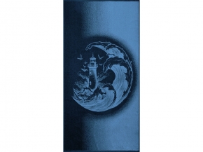 6с102.413ж1 Маячок (темно-синий6) Полотенце махровое 81х160см