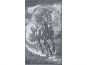 6с103.412ж1 Огненная лошадь(графит5) Полотенце махровое 50х90см