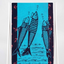 6с102.411ж1 Сардины New(3-бир-т.син) Полотенце махровое 67х150см