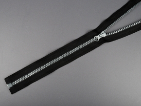 Молния трактор разъемная Т5,1 замок 60см, черный/серое звено (уп.10шт)