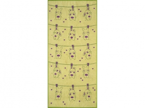 6с102.411ж1 Зайки на прищепке(3-сирень4) Полотенце махровое 67х150см