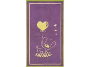 6с103.412ж1 Щенок и шарик(3-сирень4) Полотенце махровое 50х90см