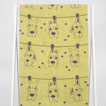 6с102.411ж1 Зайки на прищепке(3-сирень4) Полотенце махровое 67х150см