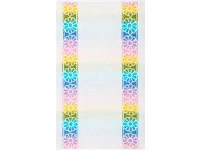 6с104.411ж1 Ромашки (белая радужка) Полотенце махровое 67х40см