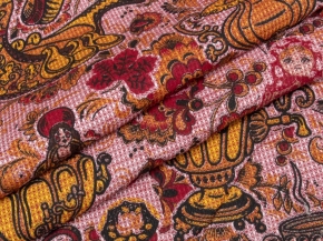 Ткань полотенечная хоз. арт.4С-49ЯК ширина 50см лен 50%, хлопок 50%, пл.220г рис Маки на бордо