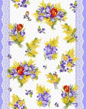 Полотно вафельное арт. 60 наб. гр рис. 5615/1 Мимоза, 50 см