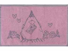 1с105.413ж1 Куриный привет 3 (розовый5) Полотенце махровое 50х30 см