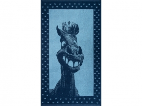 6с103.412ж1 Конь-царь(джинс) Полотенце махровое 50х90см