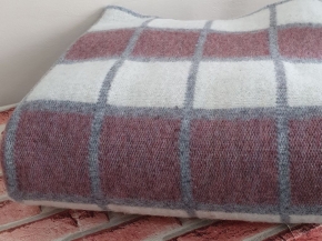 Одеяло п/шерсть 50% ОПШ-1 100*140  клетка цветной микс