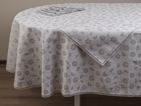 25С9-ШР/уп.кор. Комплект столовый D158 + 6 салф. 40*40 "Водар" цв. 1 рис. 360