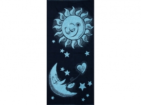 6с102.411ж1 Лунный поцелуй (т.синий2) Полотенце махровое 67х150см