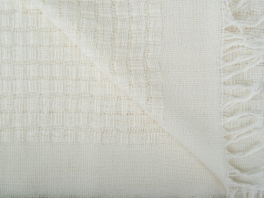 26СП194С-ДЯ Плед п/ш декоративный суровый 150*140 цв. молочный (1-3)