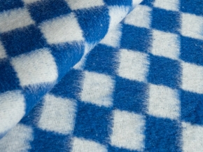 Одеяло байковое ОБ-200  140*205  клетка цв. синий