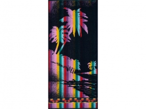 6с102.411ж1 Пальма (темно-синяя радужка) Полотенце махровое 67х150см