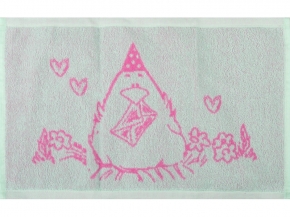 1с105.413ж1 Куриный привет 3 (розовый10) Полотенце махровое 50х30 см