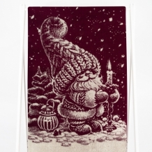 6с102.413ж1 Рождественской ночью  (кр.дерево1) Полотенце махровое 81х160см