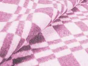 Одеяло хлопковое 170*205 клетка "Колосок" цв. фиолетовый