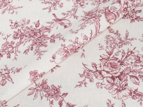 Ткань арт 23-20К п/лен кислованный ширина 220см, лен 30%, хл.70%, пл.140г рис. Райский сад  вид 2