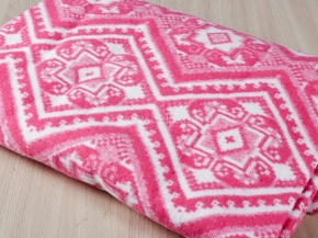 Одеяло байковое 200*205 жаккард цв. розовый