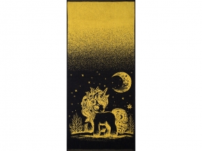 6с102.411ж1 Волшебная ночь(т.желтый) Полотенце махровое 67х150см