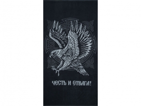 6с102.413ж1 Честь и отвага(антрацит) Полотенце махровое 81х160см