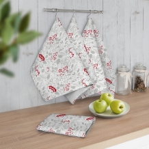 Рогожка набивная НКЛМ рис. 2214/1 Зимняя рябина, 150см