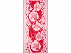 6с102.411ж1 Новогодние шарики (красный6) Полотенце махровое 67х150см