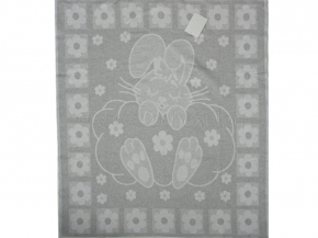 Одеяло хлопковое 100*118  жаккард  цв.серый