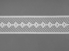 53мм. 60836/53 ТЕСЬМА ВЯЗАНАЯ ОТДЕЛОЧНАЯ белый*003, 53мм (рул.50м)