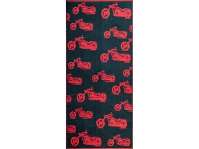 6с102.411ж1 Мото-паттерн(т.зеленый1) Полотенце махровое 67х150см