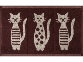 1с105.413ж1 Коты (шоколад) Полотенце махровое 50х30 см