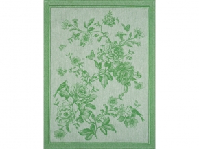 07С-39ЯК 45*60 Полотенце "Цветы и птицы" цв. трава (многоцветный)