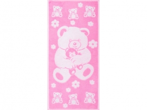 6с104.413ж1 Медведица-мама (розовый2) Полотенце махровое 81х40см