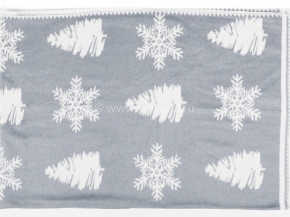 Одеяло хлопковое 140*205 жаккард "Снежинка" 11 цв.серый