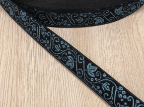 17мм. 4С507Ч-Г50 (рис.3198) ЛЕНТА ОТДЕЛОЧНАЯ черный с голубым 17мм (рул.50м)