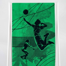 6с102.413ж1 Пляжный волейбол(темно-син7) Полотенце махровое 81х160см