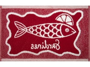 1с105.413ж1 Сардины(бордо1) Полотенце махровое 50х30 см