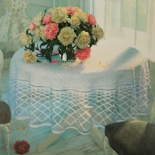 Д228Кб СКАТЕРТЬ ДЕКОРАТИВНАЯ 2967  лунный нефрит d1.55 м рис. Д228Кб