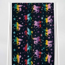 6с102.411ж1 Единорог (темно-синяя радужка) Полотенце махровое 67х150см