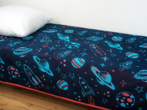 3с109.411ж1 Вперед к звездам (3-бир.т.син) Плед 208х150 см