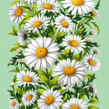 Вафельное полотно набивное арт 60 рис 29440/2 Ромашки, 50см