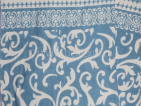 Одеяло п/шерсть 50% 140*205 жаккард "Завиток" цвет голубой