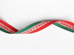 25мм. 91563/25 ЛЕНТА СУВЕНИРНАЯ красн, бел, зелен*1893, 25мм (рул.25м)