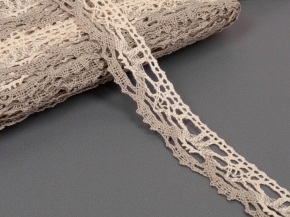 К-025-17-1/3 Кружево 25мм, молочный/льняной