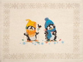 20С189-ШР+К/п.р/фкор Комплект полотенец из 3 шт 46*60 "Пингвины-3" рис. 415