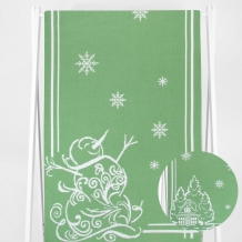 5с22.312ж1 Снеговик и домик2(ДТЭ травка) Полотенце 50х180 см