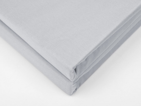 3966-БЧ Простыня на резинке сатин 200*180*25 рис. 14-4102 цв. св-серый