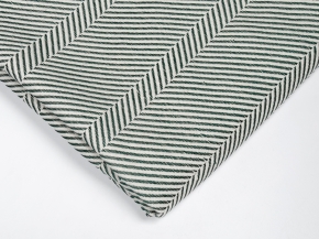 Плед 80% хлопок 20% акрил 150*200 жаккард "Ёлочка"  цв. зеленый 330 гр (Россия ВВТ)