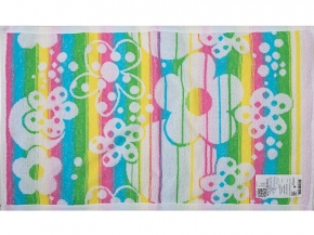 6с104.411ж1 Цветочная поляна (св. радужка) Полотенце махровое 67х40см